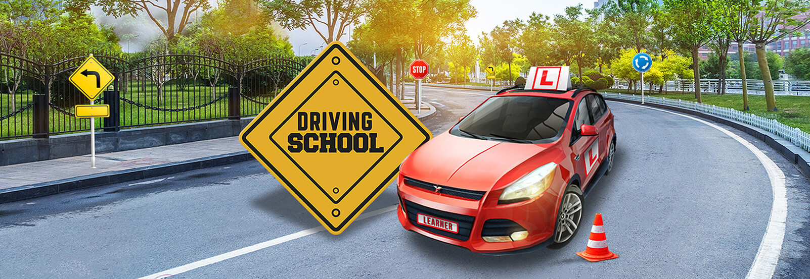 Car driving school simulator